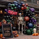 Halloween Balloon Arch Double Stuffed Dark Green Navy Blue Burgundy