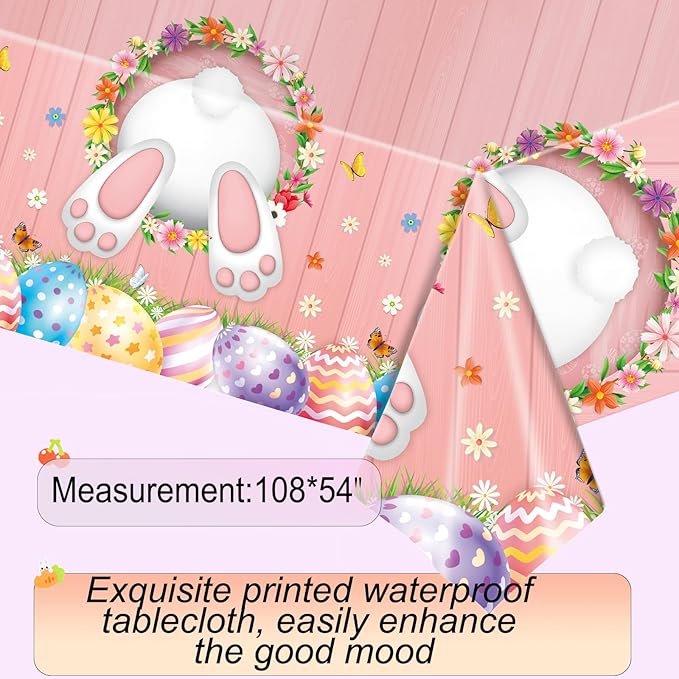 Easter Themed Happy Birthday Party Decorations Rabbit Egg Backdrop