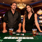 100 Pcs Casino Party Cups 16 Oz Casino Plastic Cup Poker Clear