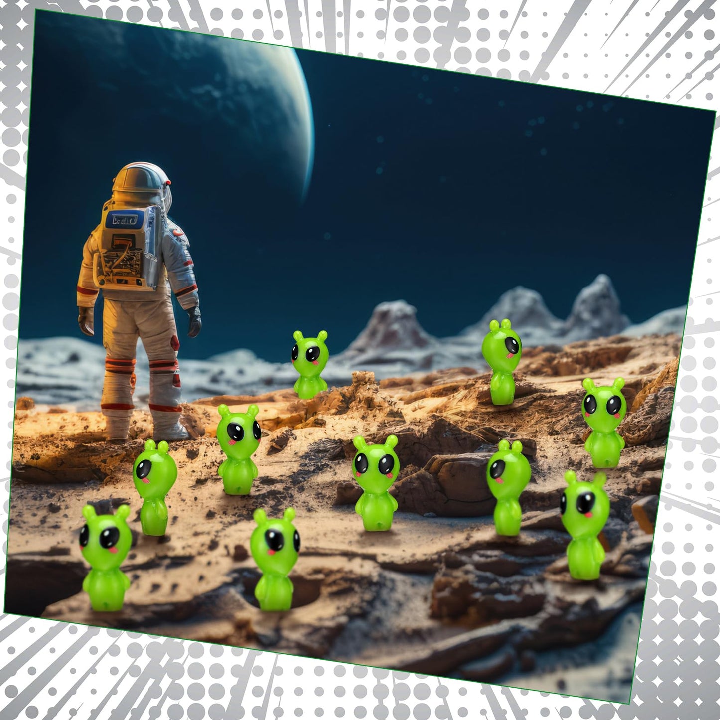 100 Pcs Resin Mini Alien Figures Bulk Tiny Alien Figurine