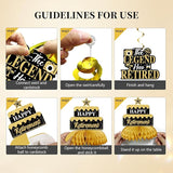 Retirement Party Decorations for Men Black Gold Happy Retirement