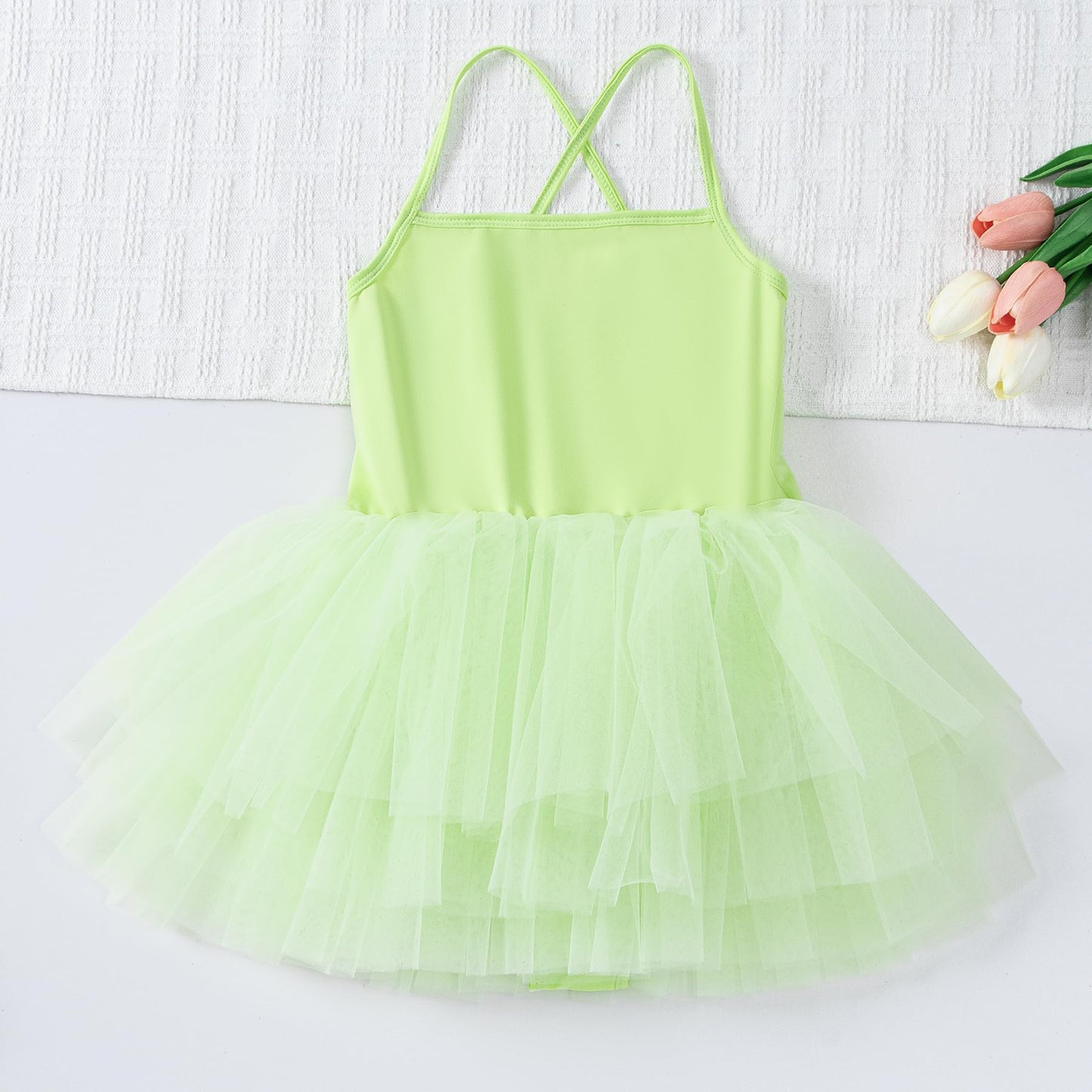 Baby Girls Ballet Skirted Leotards Strap Tutu Dress Party Ballerina