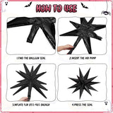 120 Pcs Halloween Balloon Arch Paready Ghost Star Foil Balloon Black