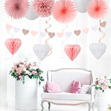 Blush Light Pink Valentines Day Galentines Party Decorations 22pcs