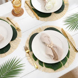 48 Pcs Boho Luau Party Table Setting Set for 12 Tropical Hawaiian