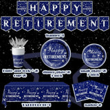 142Pcs Retirement Tableware Party Decorations Happy Retirement