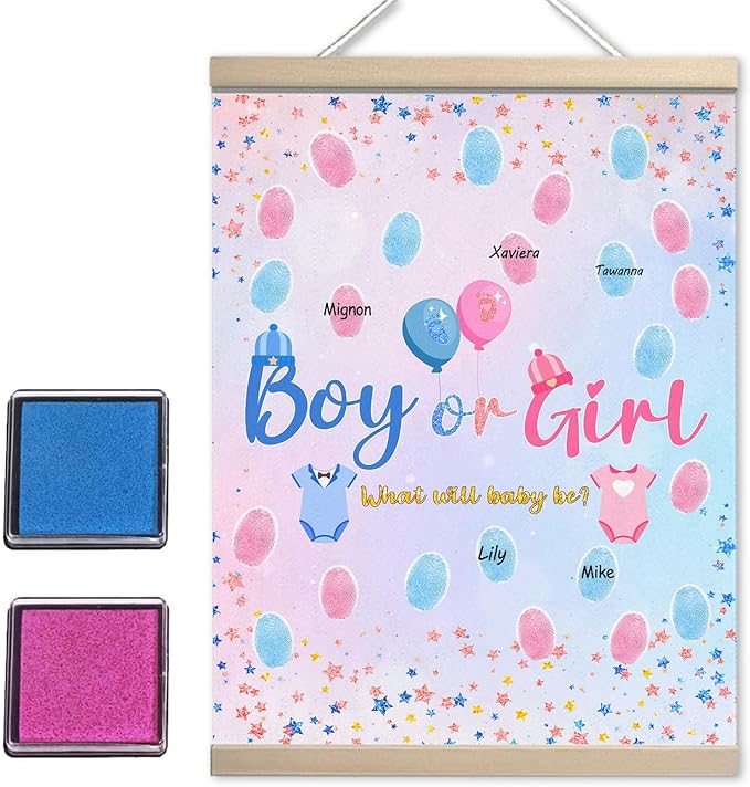 Baby Gender Reveal Decorations Baby Shower Guest Book Baby Shower