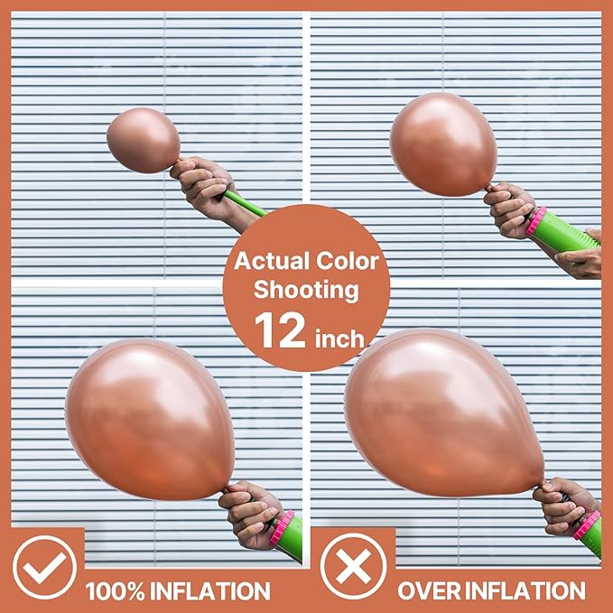 PartyWoo Rose Gold Balloons 140 pcs Different Sizes of 18 12 10 5