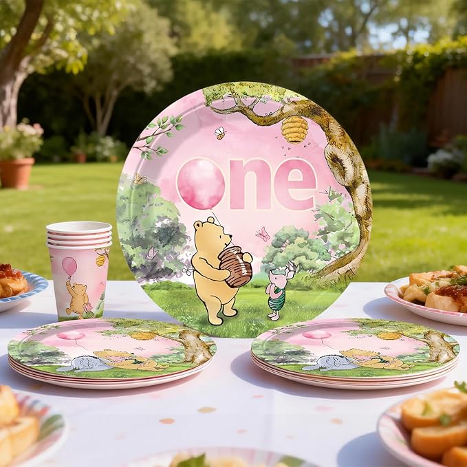 273 PCS Bear 1st Birthday Decorations All in One Baby Girl 1st