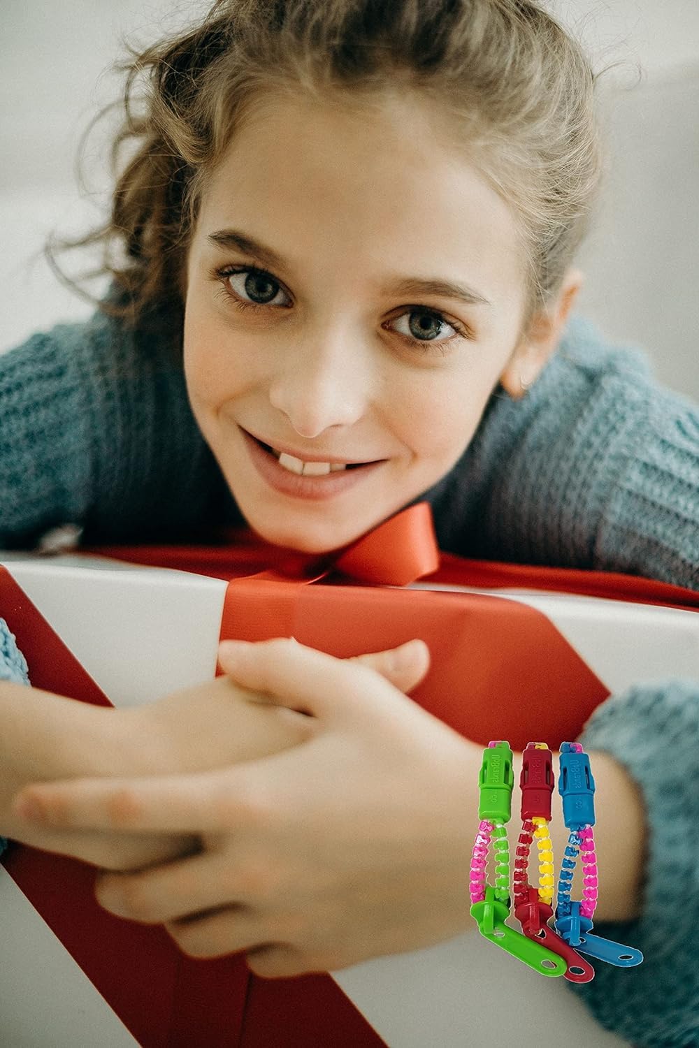 UpBrands 48 Fidget Toys Friendship Zipper Bracelets 7 ½”, Party Favors