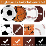 Sports Birthday Party Decorations 80Pcs Sports Party Plates and