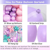 Mermaid Balloon Arch Kit Pink Purple Mermaid Tail Arch Party