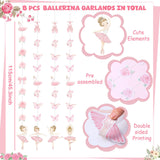 Daifunli 8 Pcs Ballerina Party Decorations Ballet Dancer Birthday