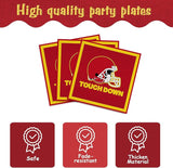168pcs Red Football Party Supplies Touch Down Plates Napkins