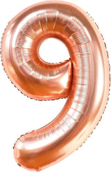 KatchOn, Rose Gold Number 9 Balloon - 40 Inch | Foil 9 Birthday