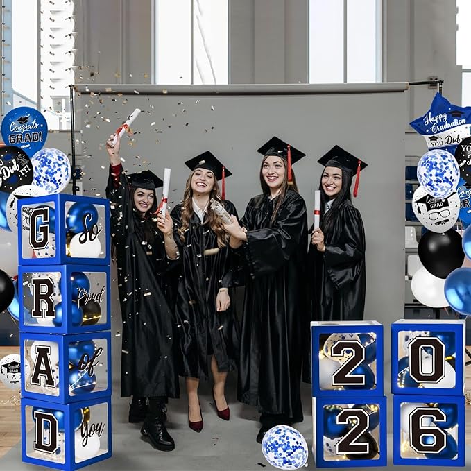 Graduation Decorations Class of 2026 - Blue Graduation Decorations -