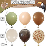 Sage Green and Brown Balloons, 12inch Safari Olive Green Beige Brown