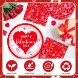 Happy Valentine's Day Party Supplies Red Heart Love Disposable Paper