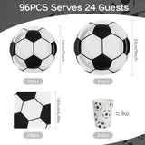 96pcs Soccer Plates Party Supplies Soccer Theme 9 7 Paper Plates and
