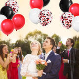 130PCS Red Black White Balloon Garland Arch Kit, 12 10 5 inch Red and