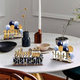 LINGTEER Happy 100th Birthday Gold Acrylic Table Topper Centerpieces