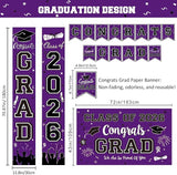 2026 Graduation Decorations Purple Graduation Decorations Set with