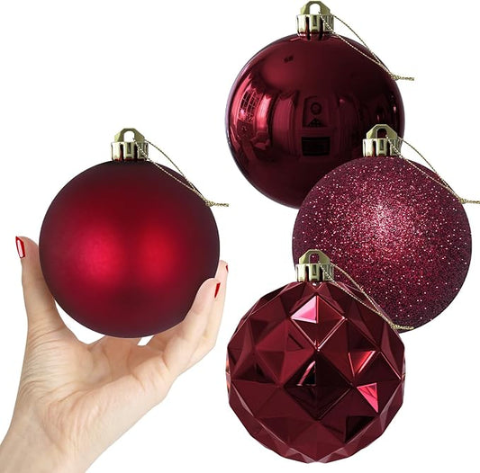 Maroon Large Christmas Balls-Christmas Tree Decoration Ornaments
