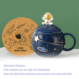Yalucky Kawaii Astronaut Cup Space Embossed Planet Mug, Cute Ceramic