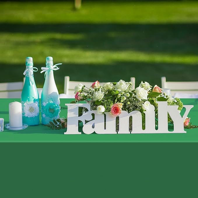 3Pcs Green Tablecloths for Rectangle Tables,Disposable Plastic Table