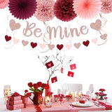 Pink Burgundy Red Valentines Day Galentines Party Decorations 22pcs