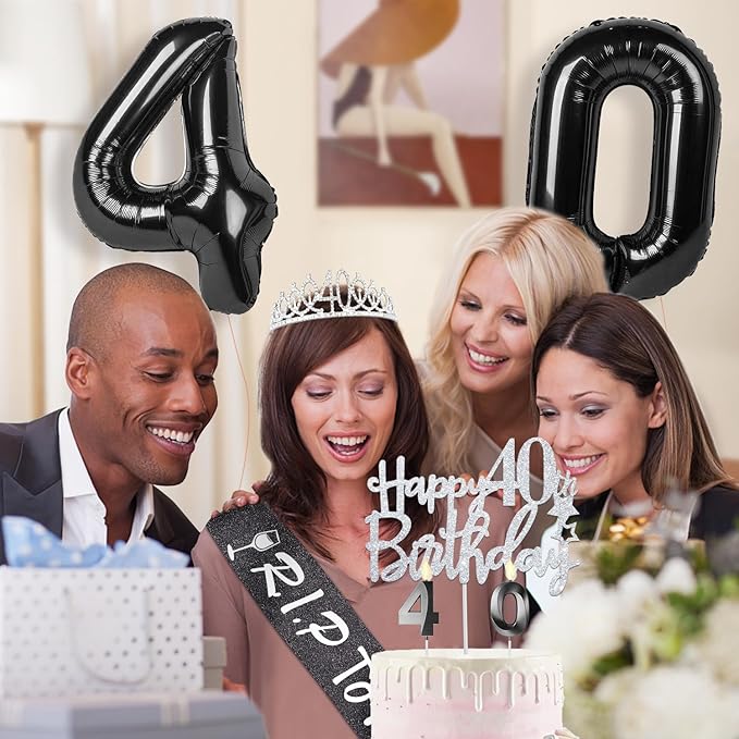 RIP to My 30s Birthday Decorations with 40th Birthday Crown RIP to