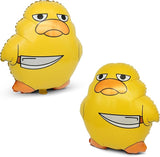 XL Funny Foil Balloons (2 Pack) – Duck with Knife, Prank Party