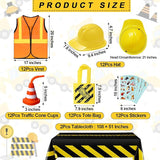 62 Pcs Construction Birthday Party Supplies Set Kids Construction