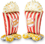 2 Pack 45 Inch Giant Standing Popcorn Balloons 3D Circus Carnival