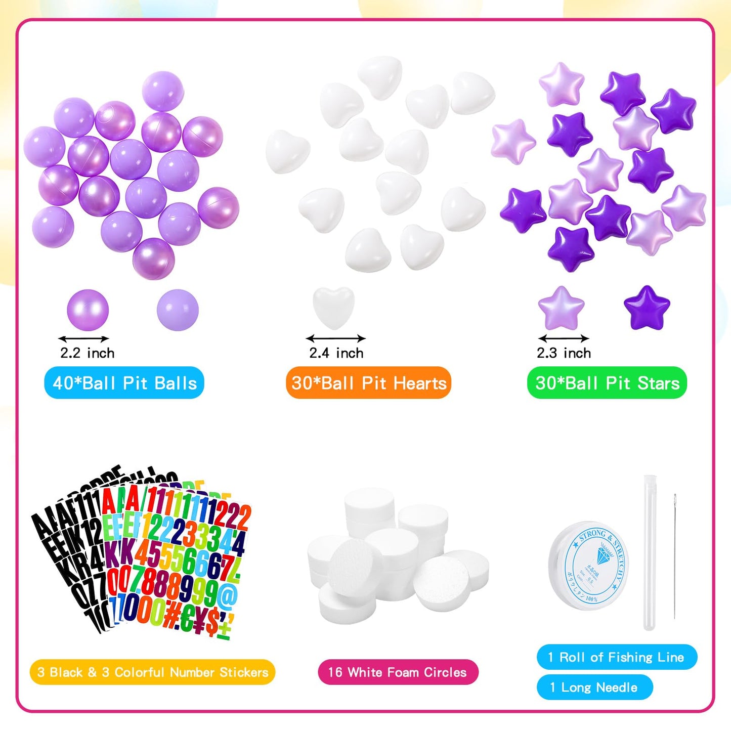 DIY Giant Friendship Bracelet Birthday Garland Kit with Letters Ball