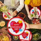 Valentine's Day Party Supplies Set for 25 Elegant Disposable Paper