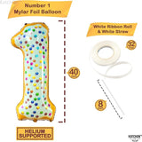 KatchOn, Giant One Donut Balloon - 40 Inch | Donut 1 Balloon for