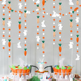 Easter Party Decorations Bunny Carrot Circle Dot Garland Streamer