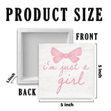 CUANFDDSF Trendy Pink Bow Coquette Room Decor Wooden Box Sign,