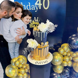 Black and Gold Balloons, 50PCS 12 Inch Black and Gold Confetti