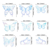 Ercadio 3d 36 Pack Butterfly Cake Toppers Gold and Laser Silver Pvc