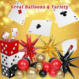 Casino Balloon Arch Garland Kit with Red Black and Gold Balloons