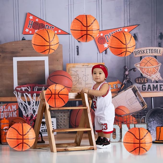 Easy Joy 8 Inch Basketball Party Decorations Basketball Lanterns