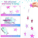 Patelai Glitter Star Garland Banner 2026 Graduation Decor 130 Feet #19