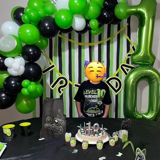 40'' Green Number 7 Balloons, Giant Self Inflating Foil Number