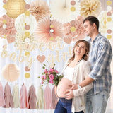 Champagne Gold Beige Fall Boho Baby Shower Party Decorations Sweet