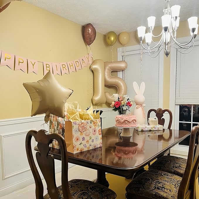 40 Inch Balloon 25, Nude Brown 25th Birthday Giant Balloon Decor,
