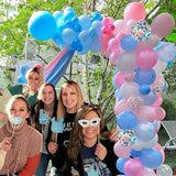 Pink & Blue Latex Balloon Set - 12 Inch Gender Reveal Balloon Pink