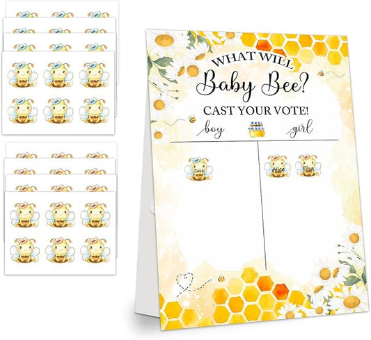 Gender Reveal Party Games Bee Theme Baby Gender Reveal Voting Board