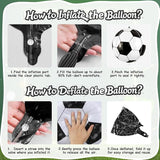Biapian Soccer Balloons, 6 Pcs 22 Inch Soccer Ball Balloons, Big